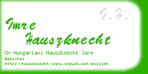 imre hauszknecht business card